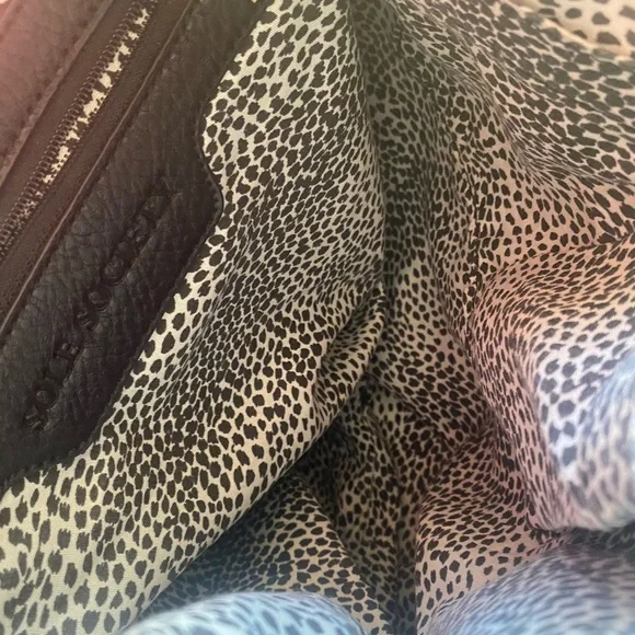 Stylish Sole Society Black Vegan Hobo with Tassel and gold accents like new - Picture 8 of 11